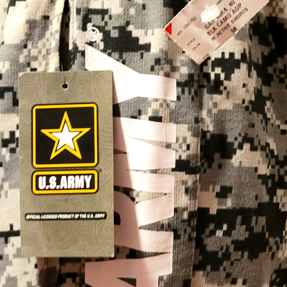 U.S. Army Shorts Camo Drawstring French Terry-Pockets - Picture 4 of 6